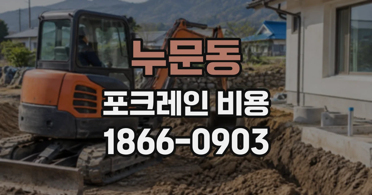 누문동 포크레인비용
