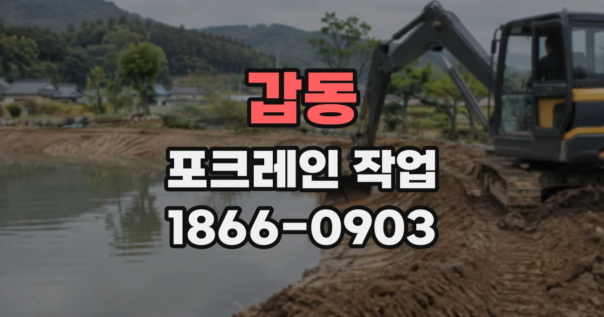 갑동 포크레인작업