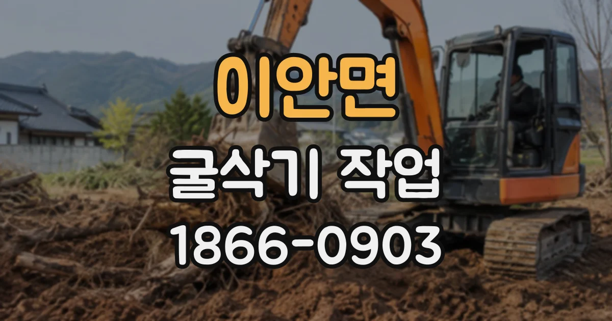 이안면 굴삭기작업