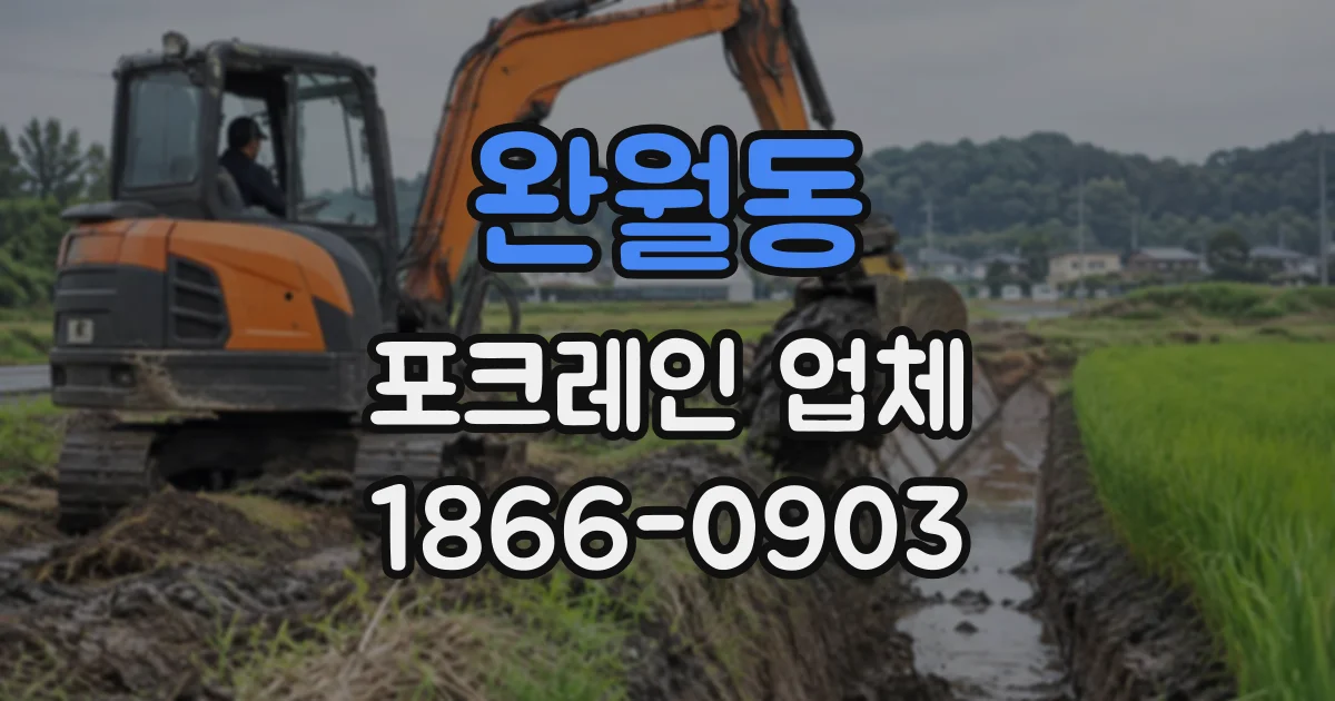 완월동 포크레인업체