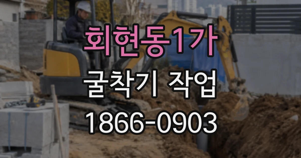회현동1가 굴착기 작업