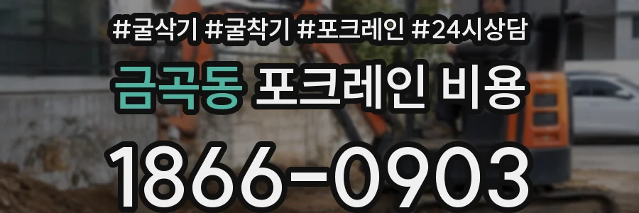 금곡동 포크레인 비용