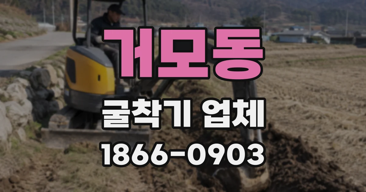 거모동 굴착기 업체