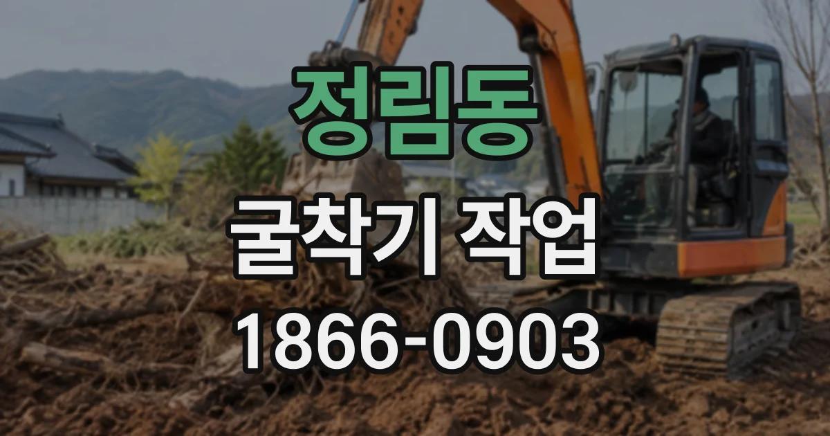정림동 굴착기작업