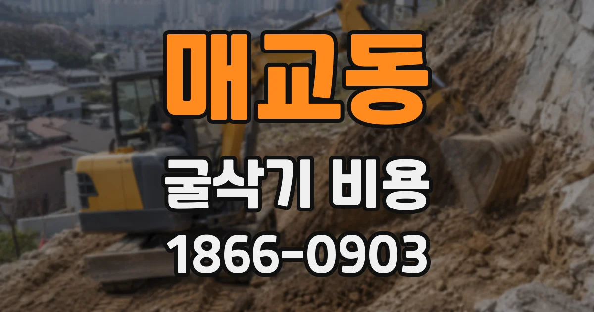 매교동 굴삭기 비용