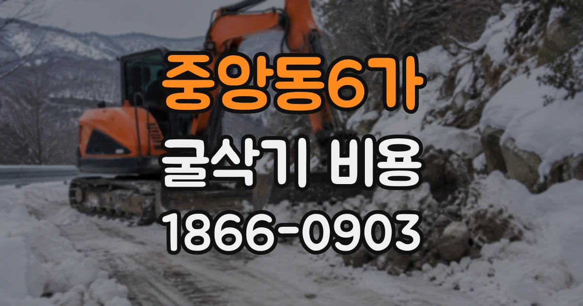 중앙동6가 굴삭기비용