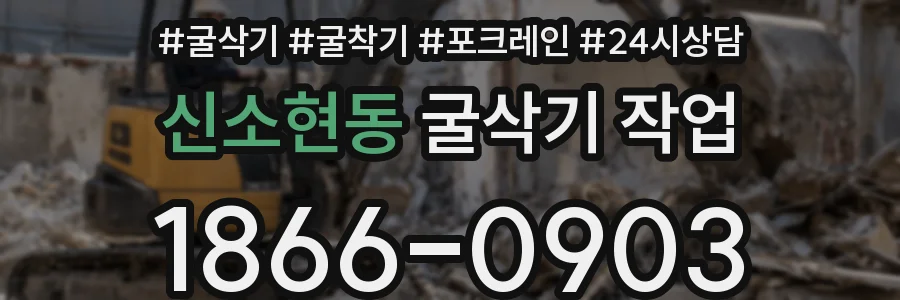 신소현동 굴삭기 작업