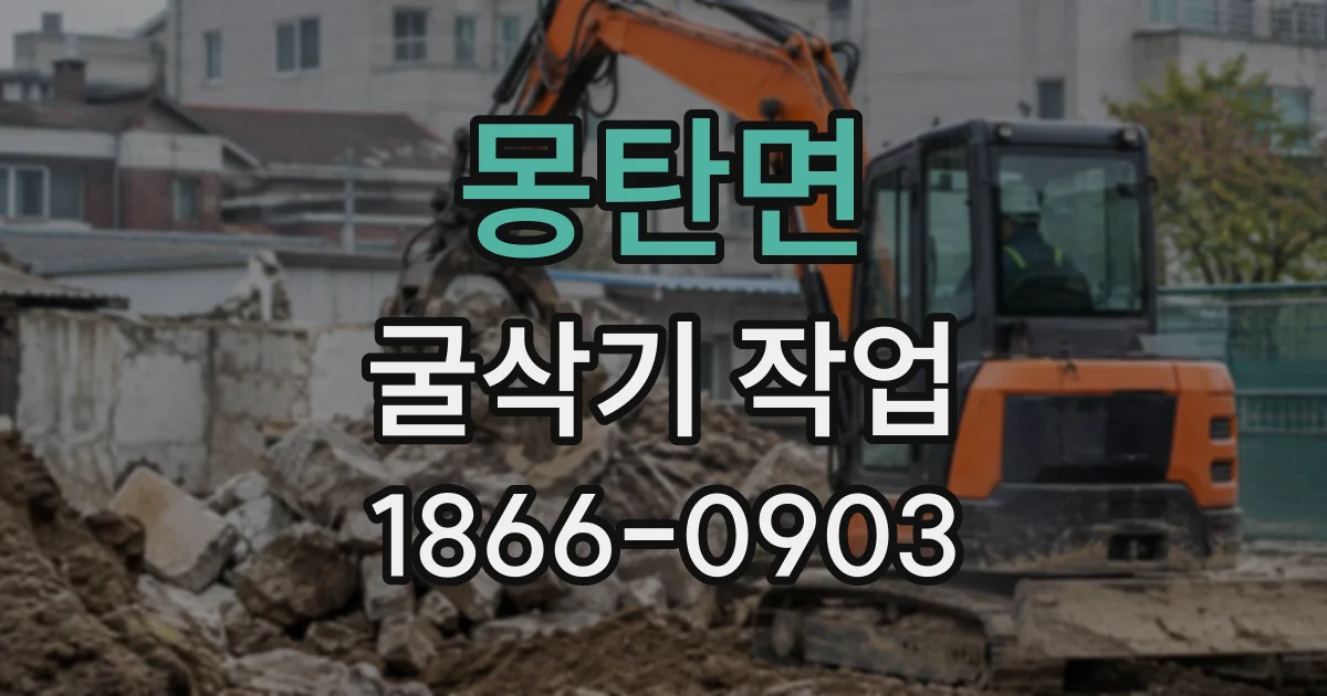 몽탄면 굴삭기작업
