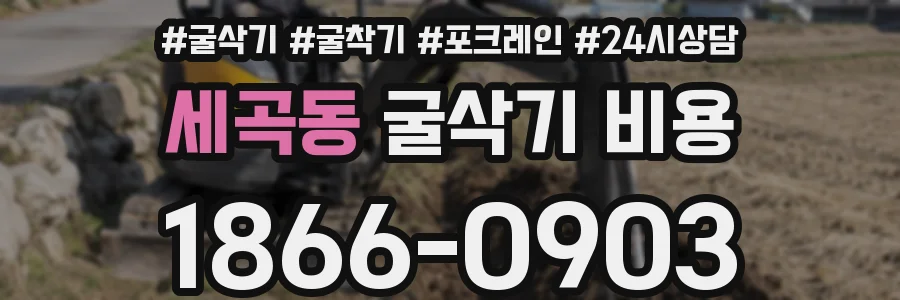 세곡동 굴삭기 비용