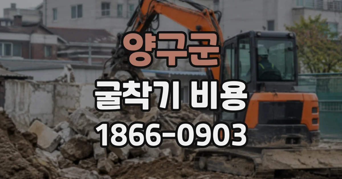 양구군 굴착기비용