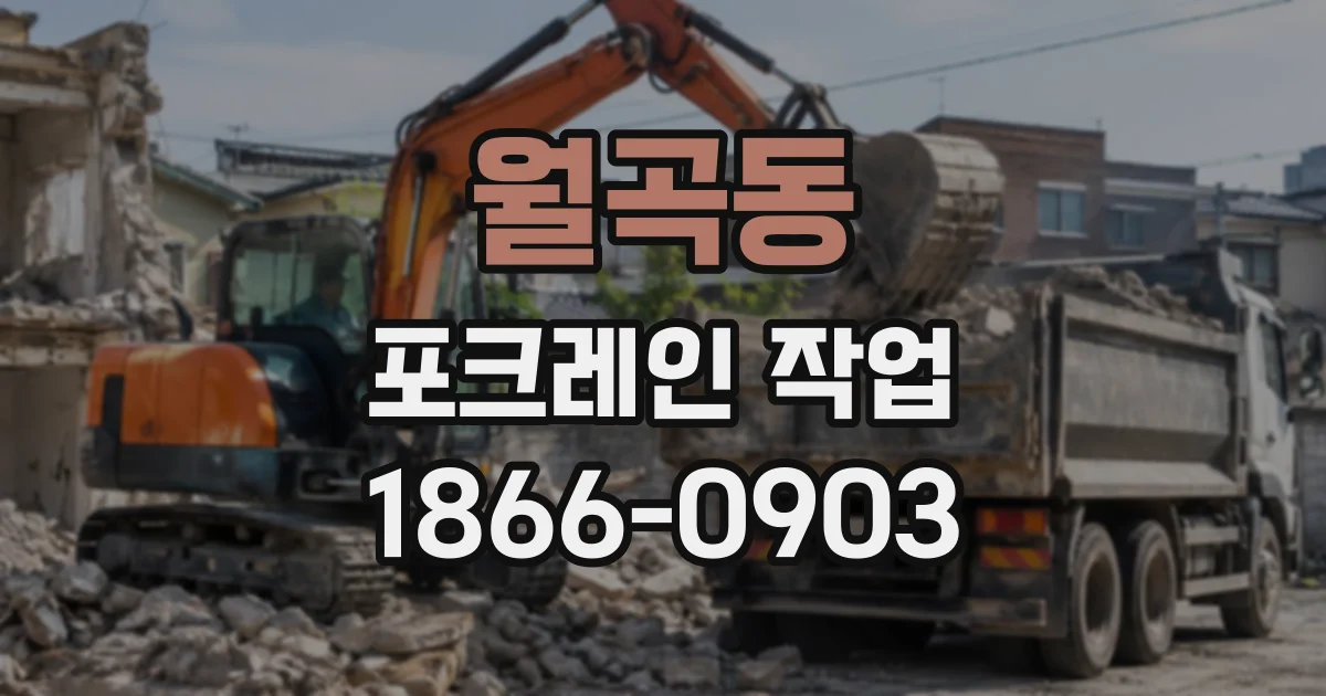 월곡동 포크레인작업