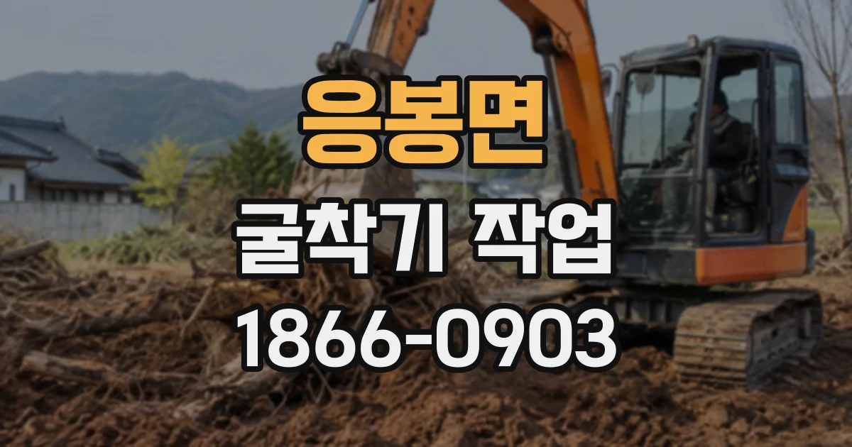 응봉면 굴착기작업