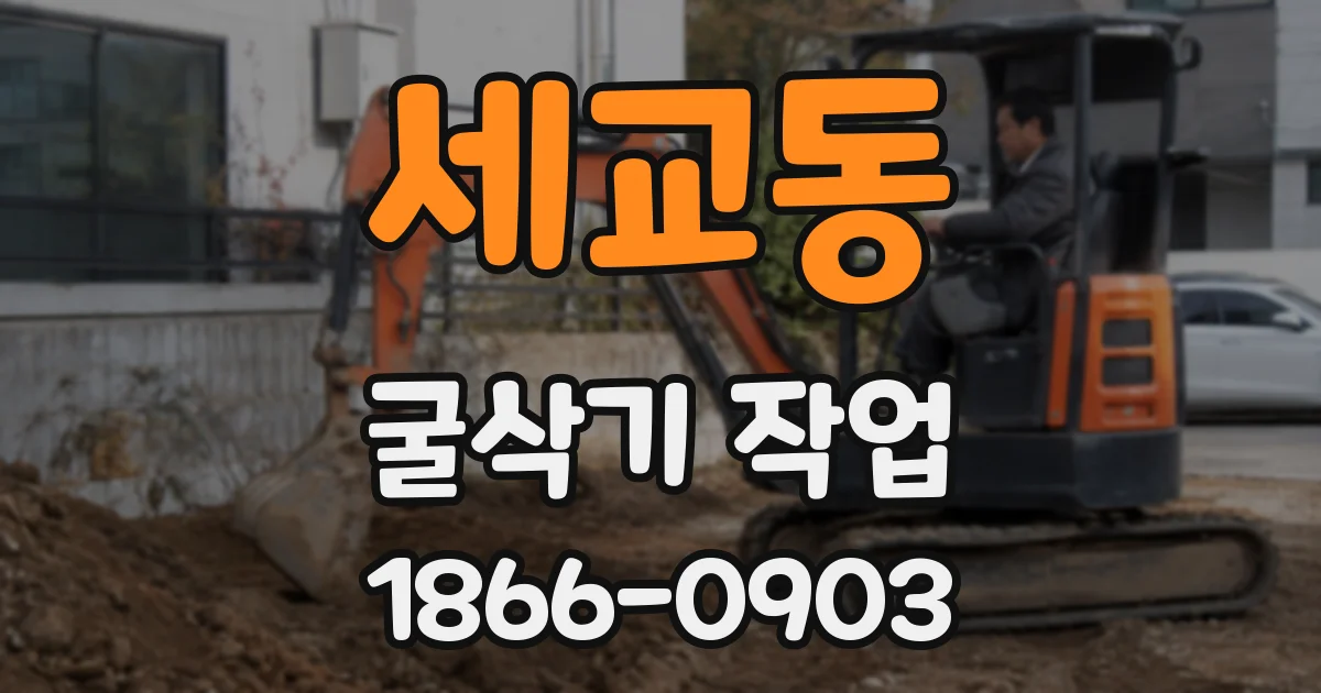 세교동 굴삭기 작업