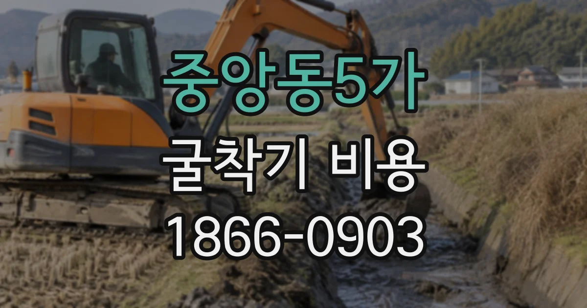 중앙동5가 굴착기비용