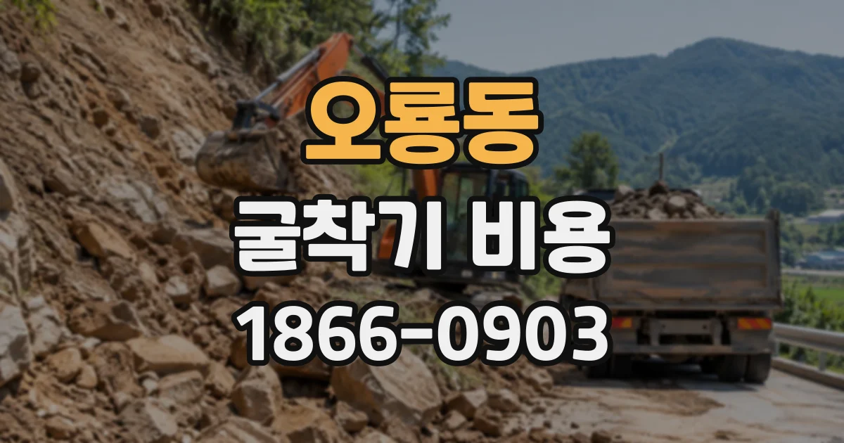 오룡동 굴착기비용