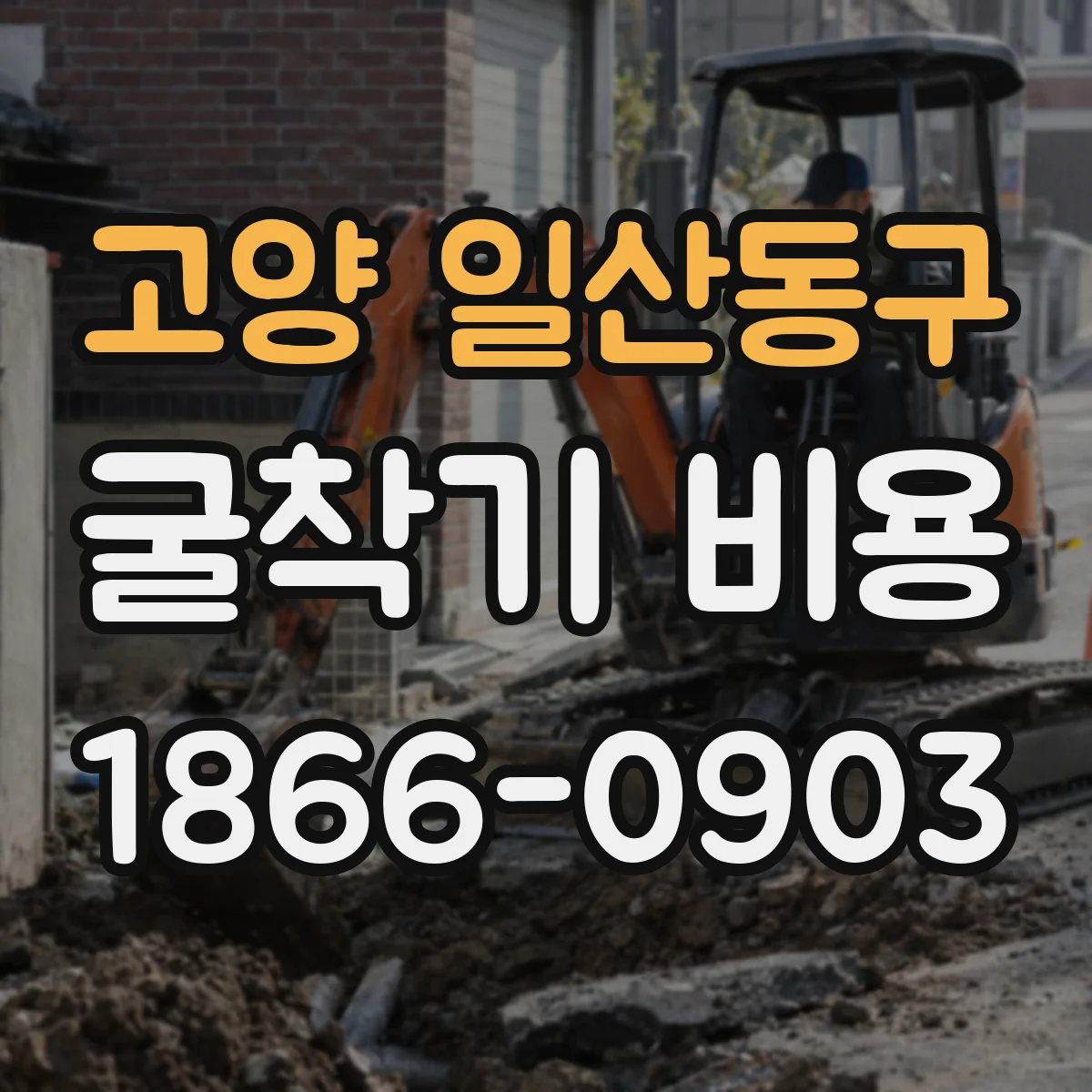 고양 일산동구 굴착기 비용
