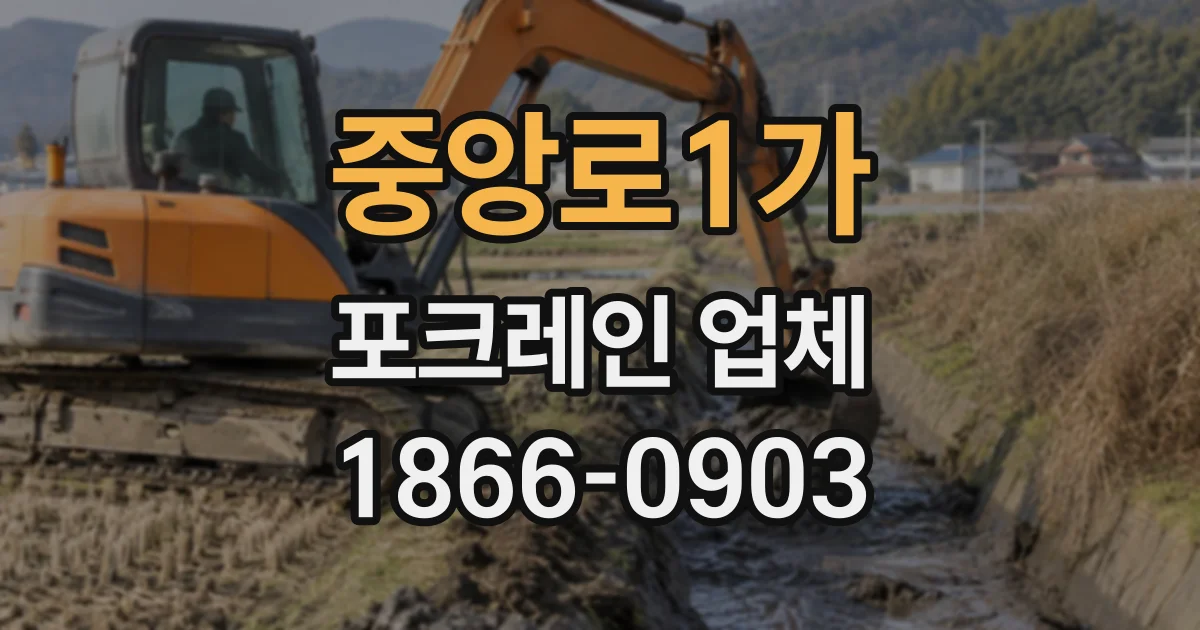 중앙로1가 포크레인업체
