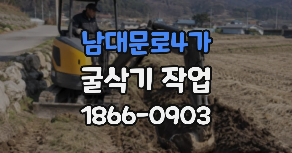 남대문로4가 굴삭기 작업