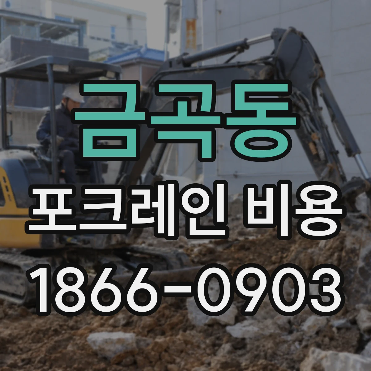 금곡동 포크레인 비용