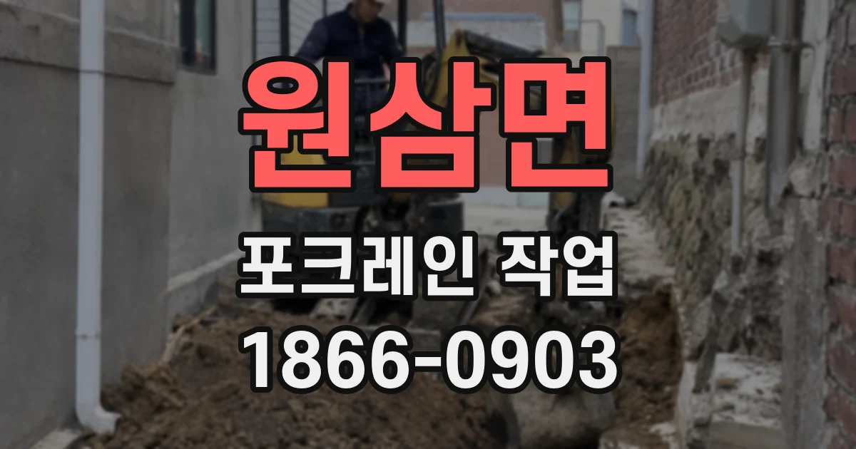 원삼면 포크레인 작업