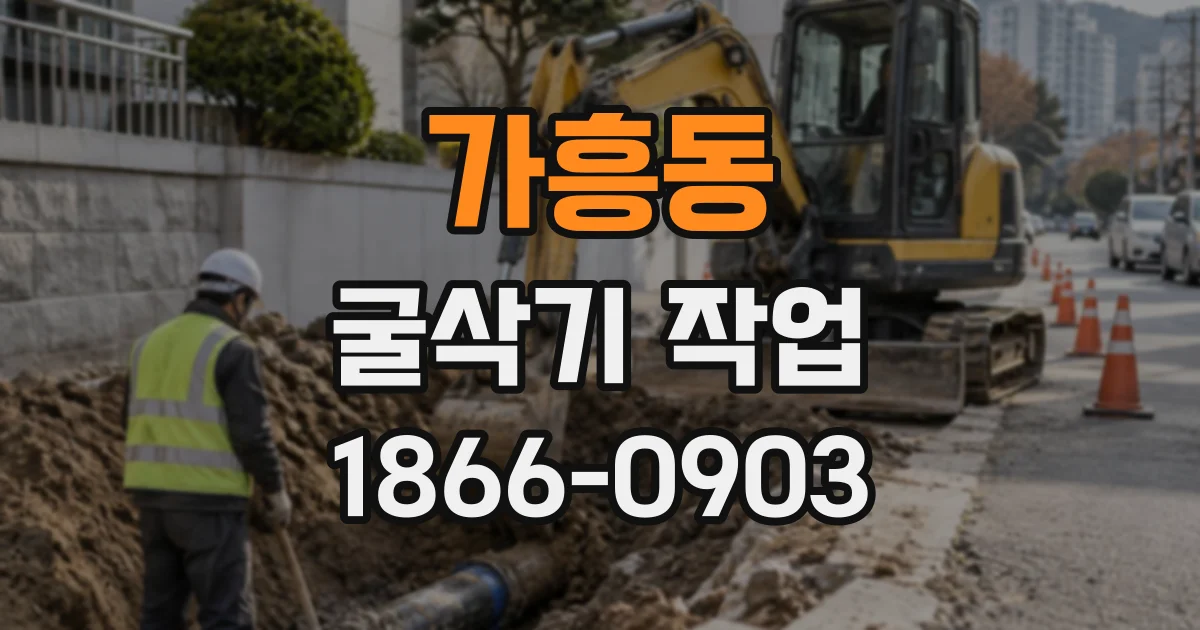 가흥동 굴삭기작업