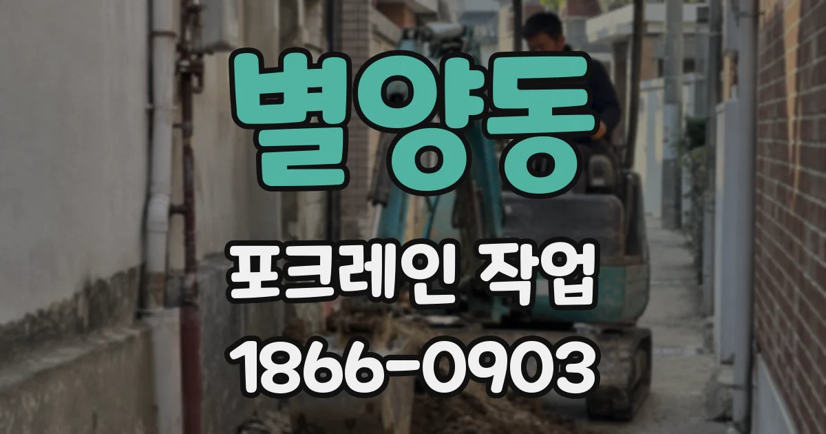 별양동 포크레인 작업