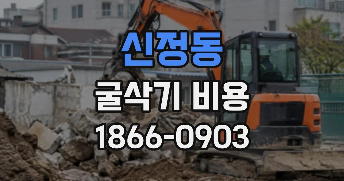 신정동 굴삭기비용