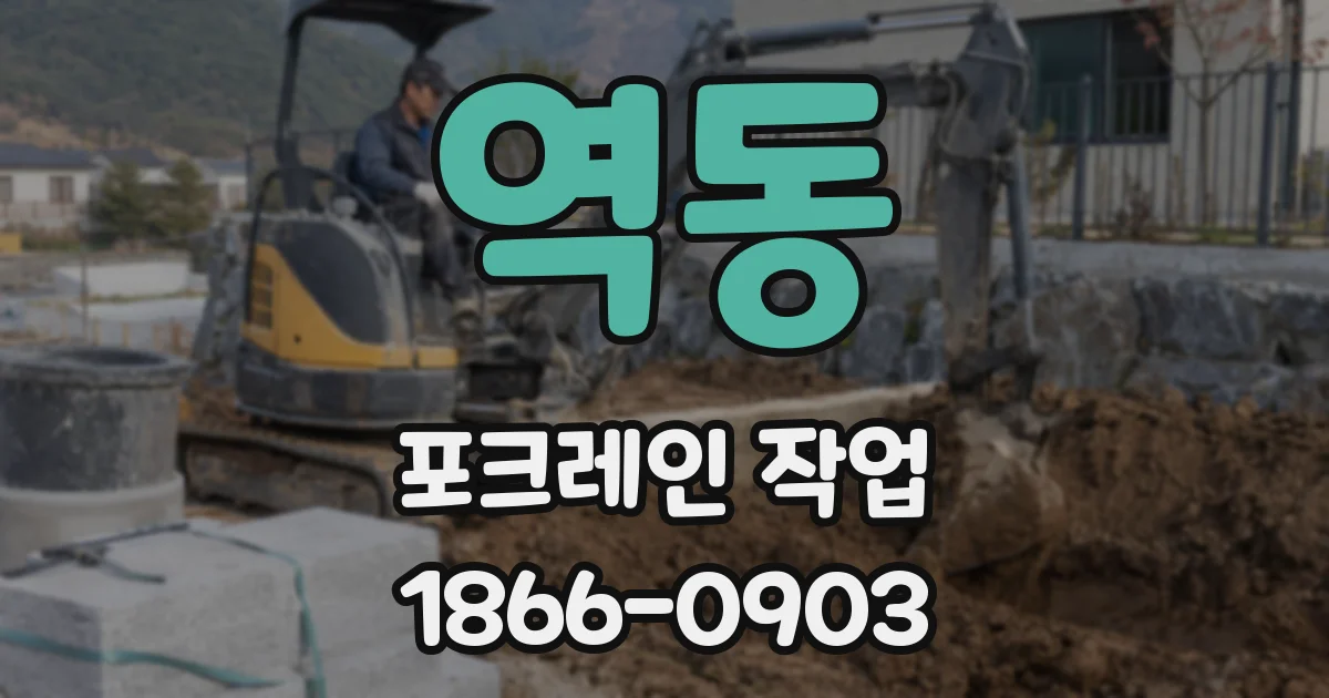 역동 포크레인 작업