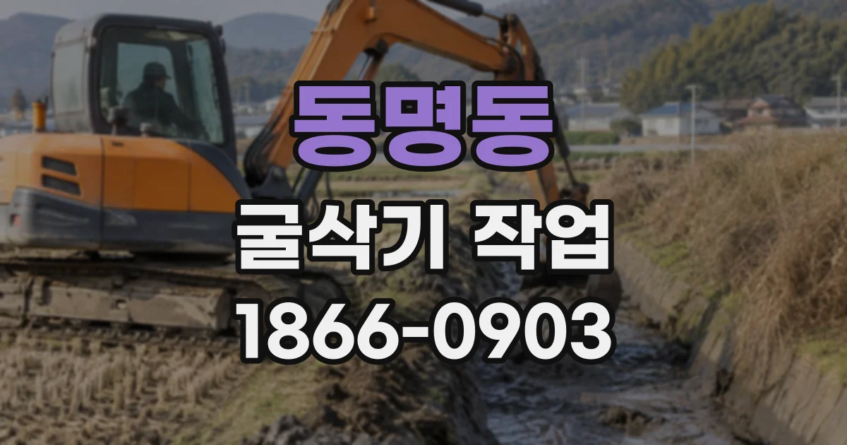 동명동 굴삭기작업