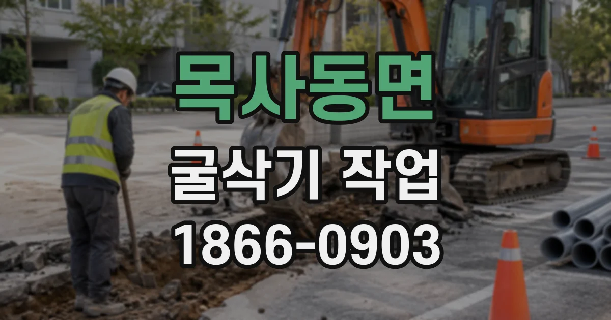 목사동면 굴삭기작업