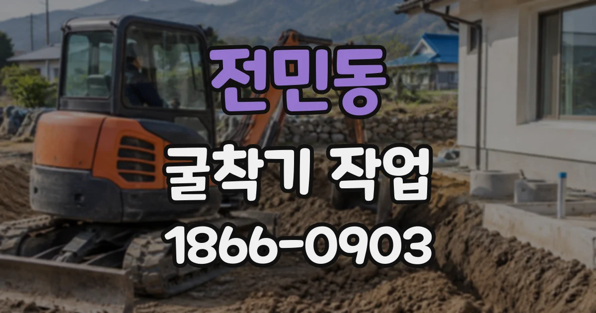 전민동 굴착기작업