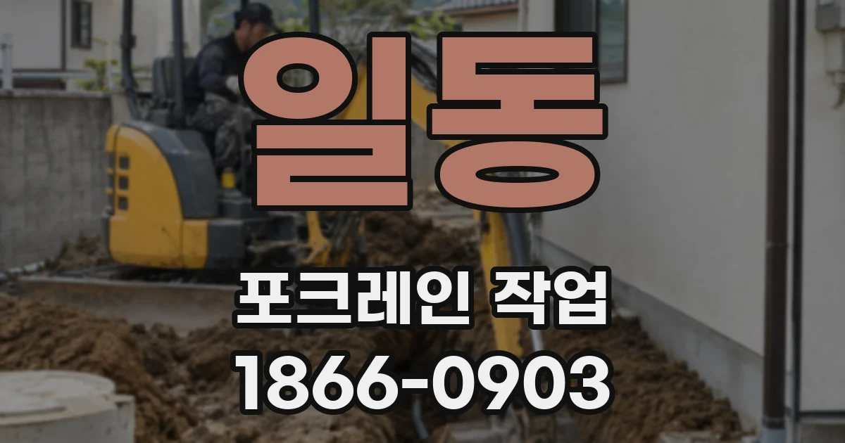 일동 포크레인 작업