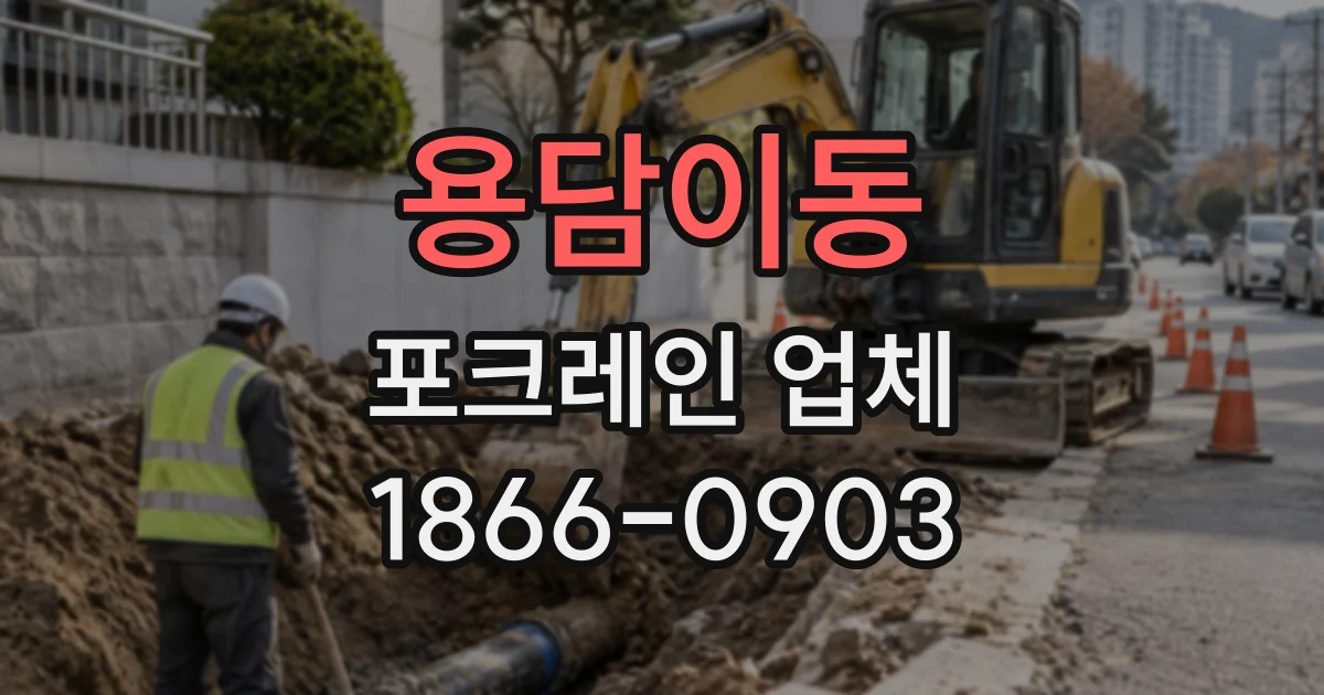 용담이동 포크레인업체