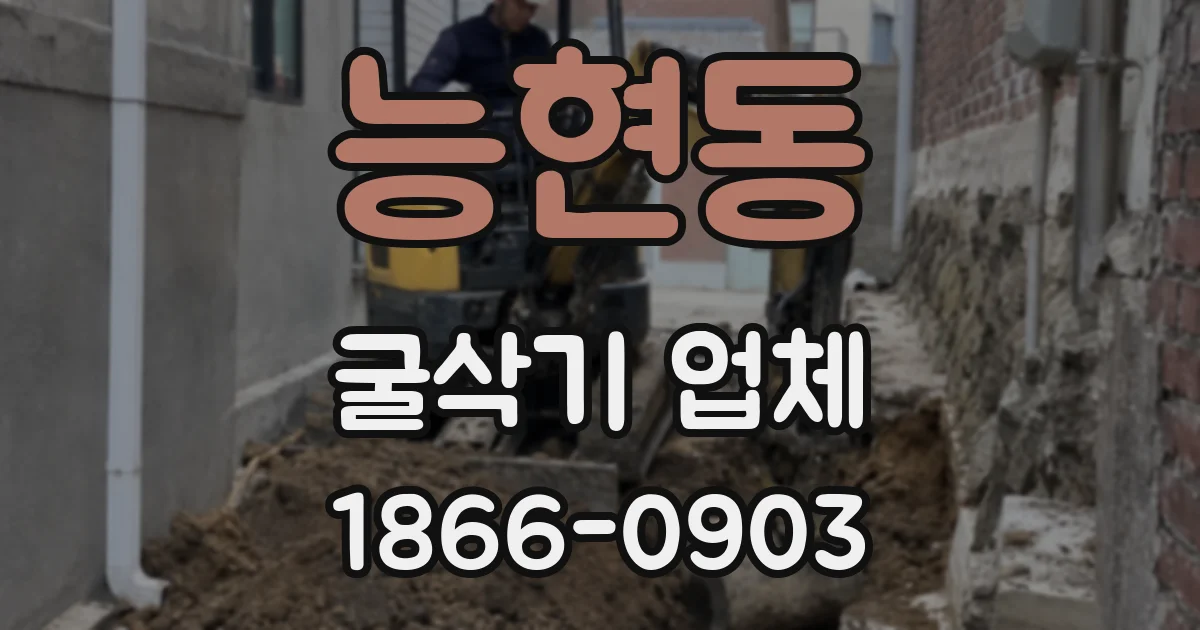 능현동 굴삭기 업체