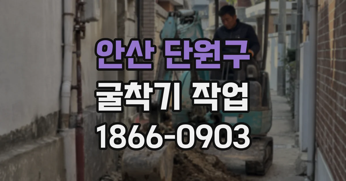 안산 단원구 굴착기 작업