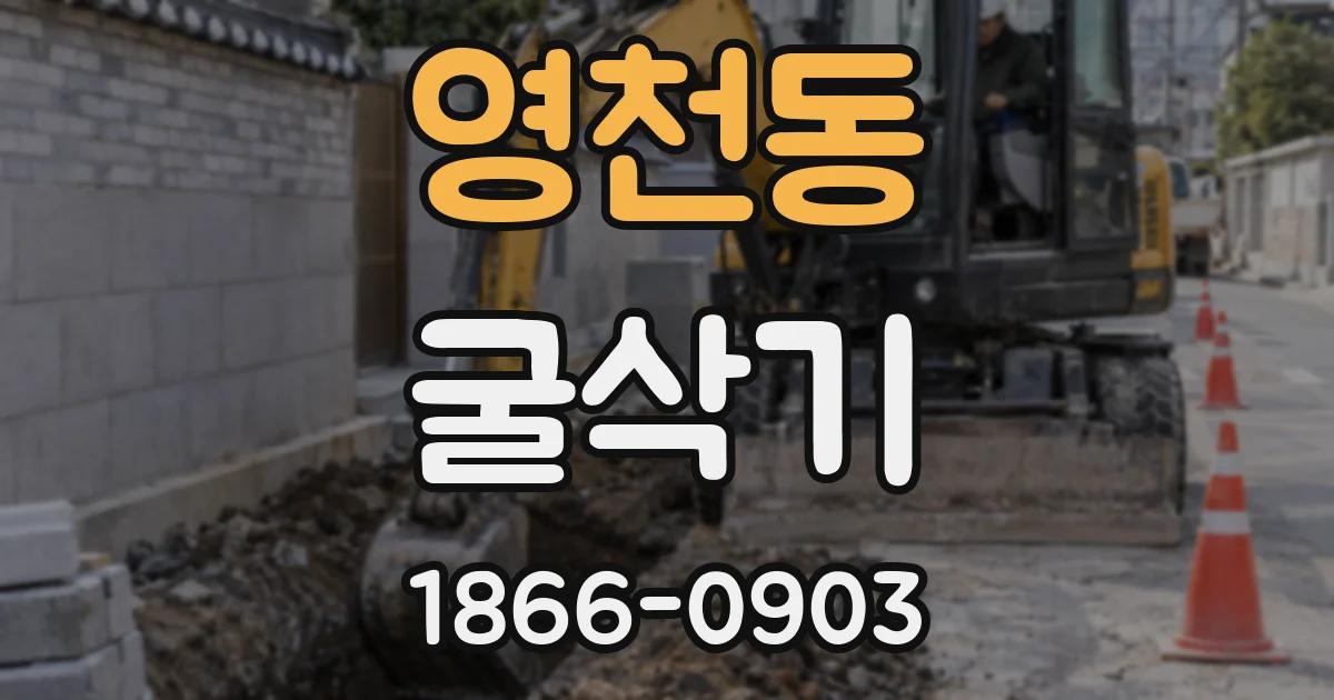 영천동 굴삭기