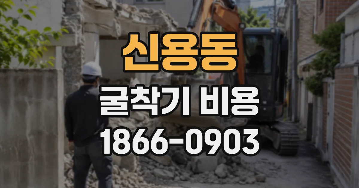 신용동 굴착기비용