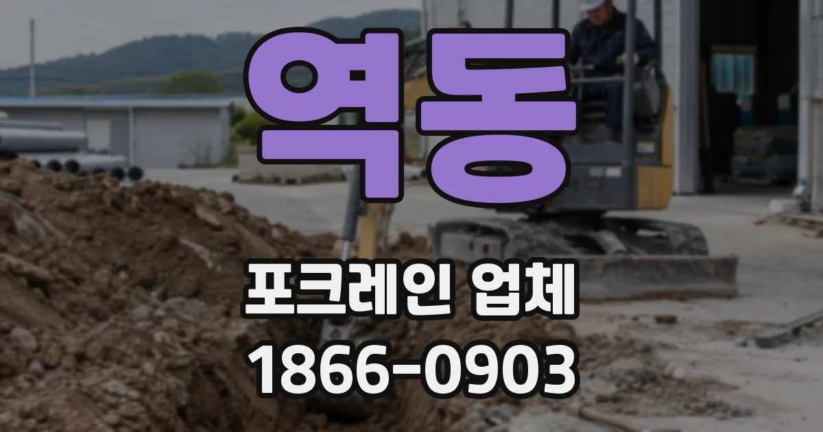 역동 포크레인 업체