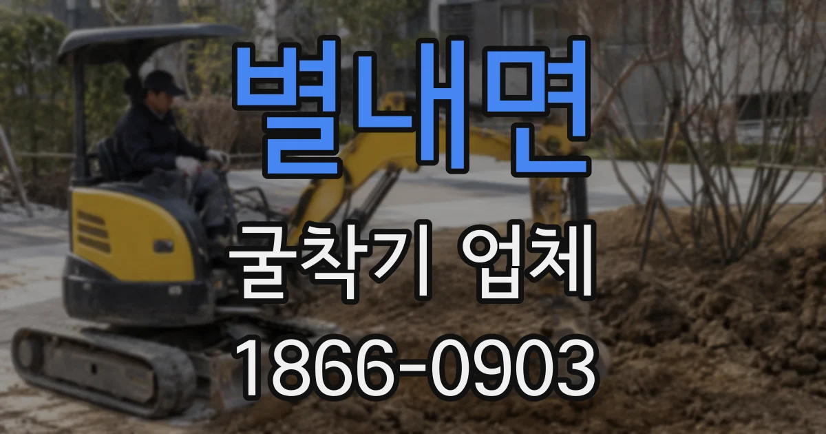 별내면 굴착기 업체