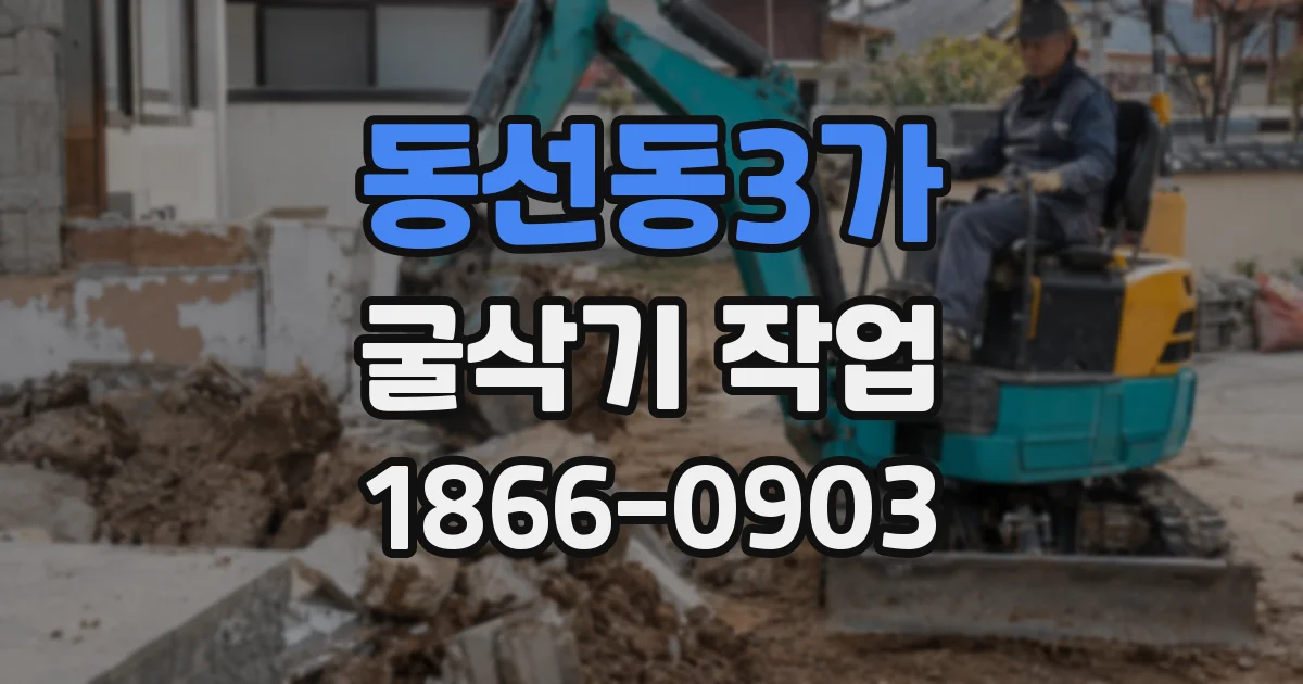 동선동3가 굴삭기 작업