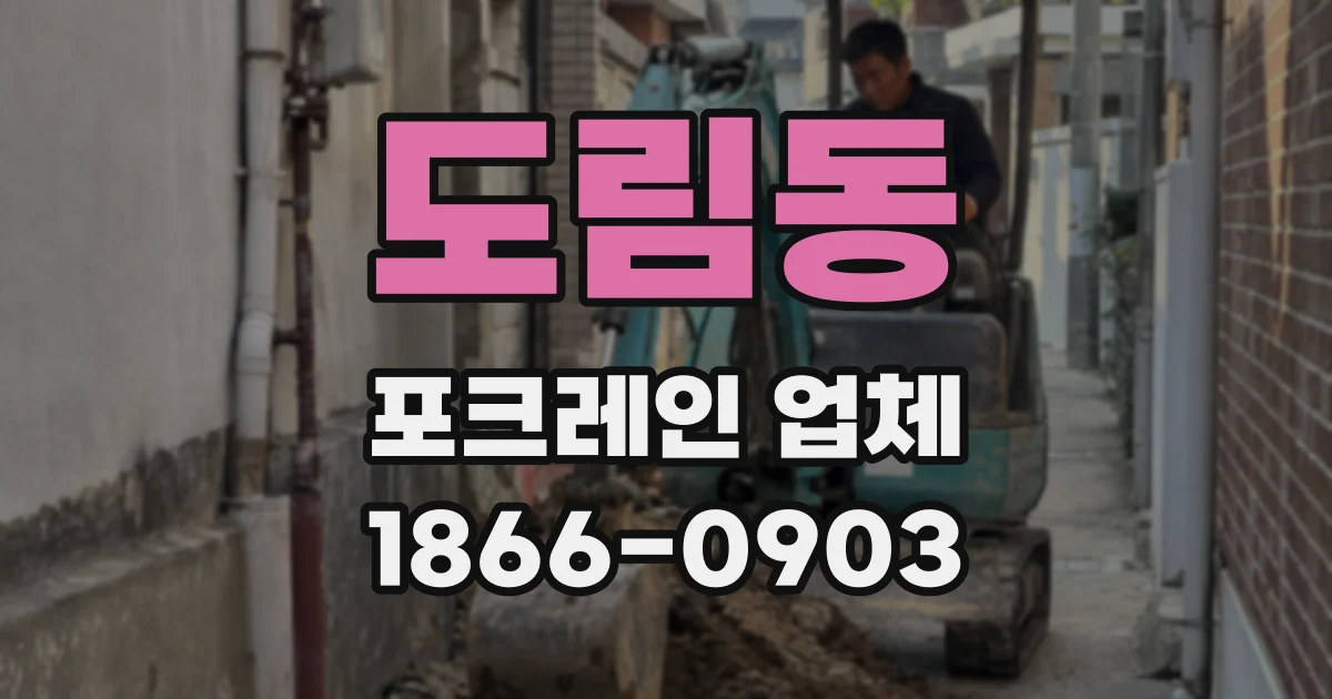 도림동 포크레인 업체