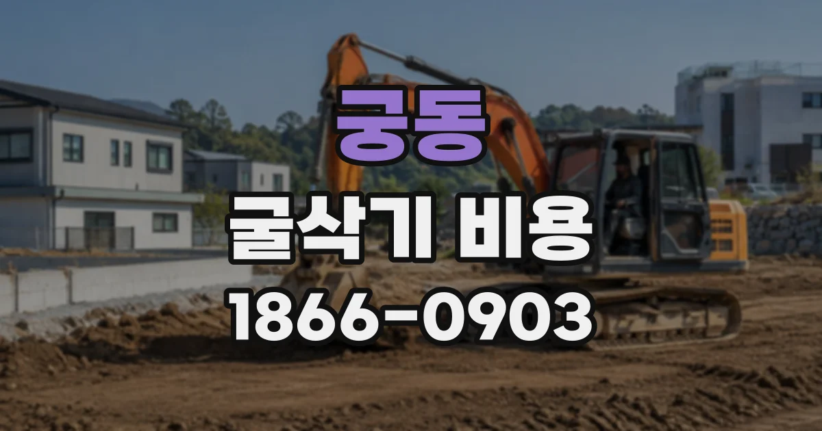 궁동 굴삭기비용