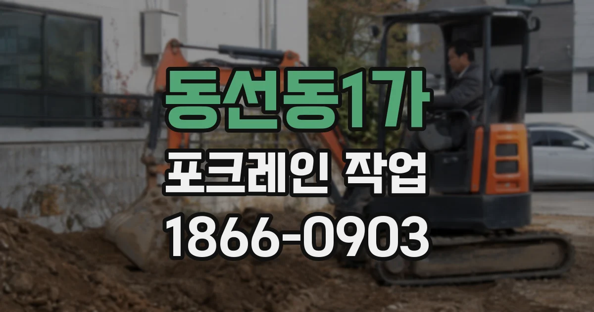 동선동1가 포크레인 작업