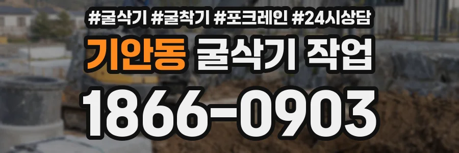 기안동 굴삭기 작업