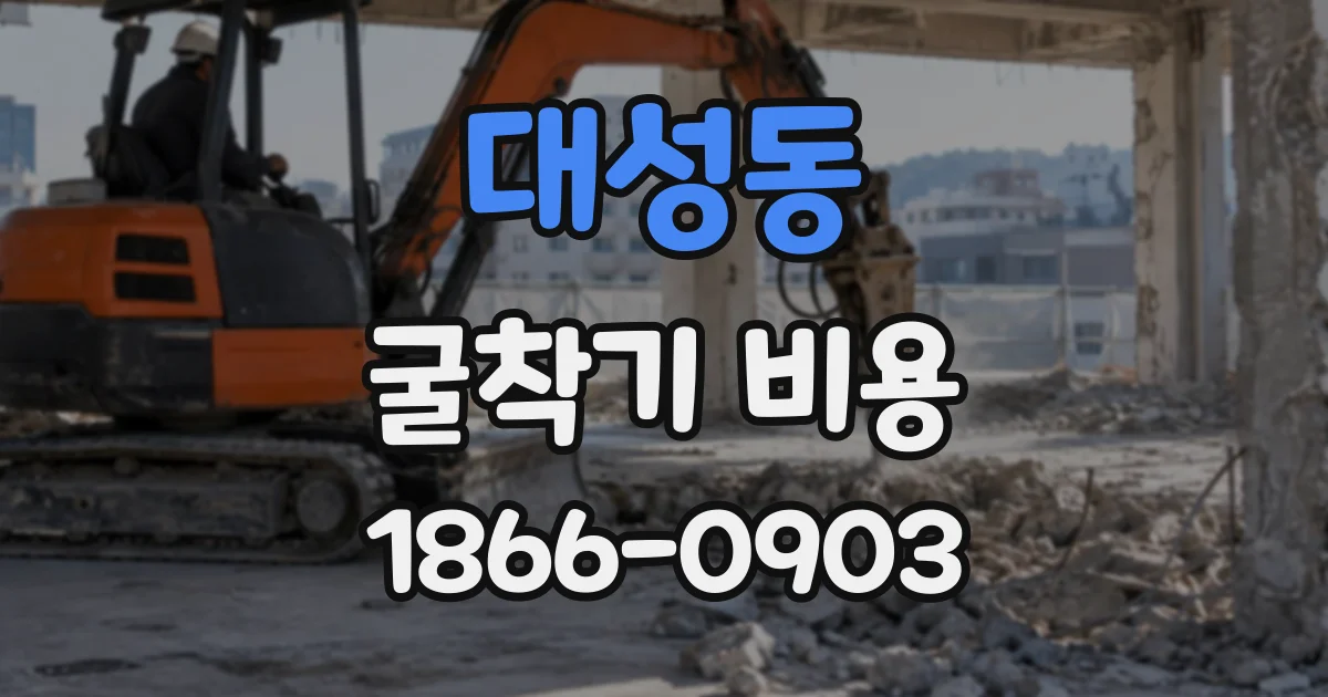 대성동 굴착기비용