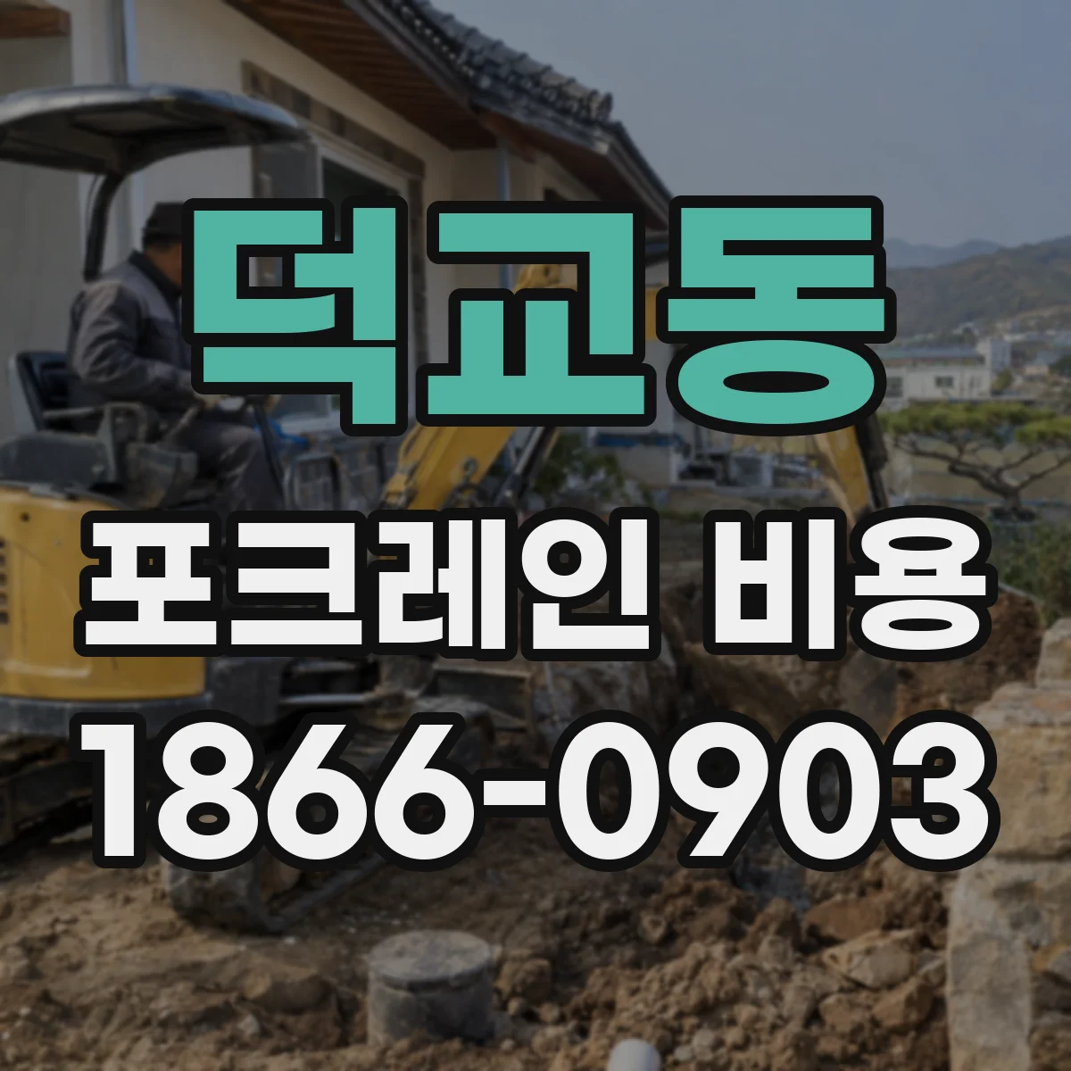 덕교동 포크레인 비용