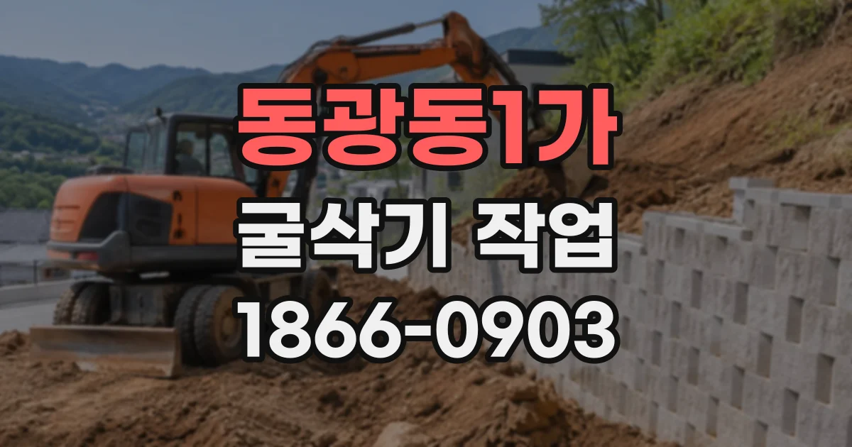 동광동1가 굴삭기작업