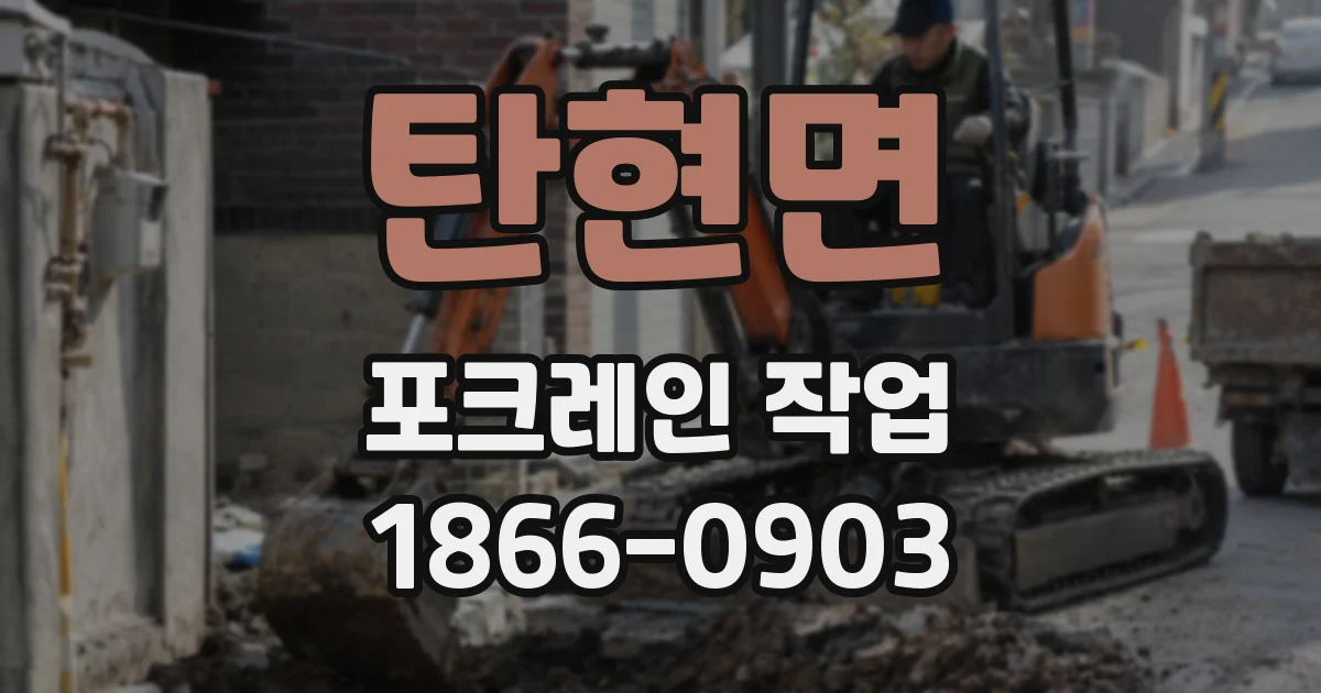탄현면 포크레인 작업