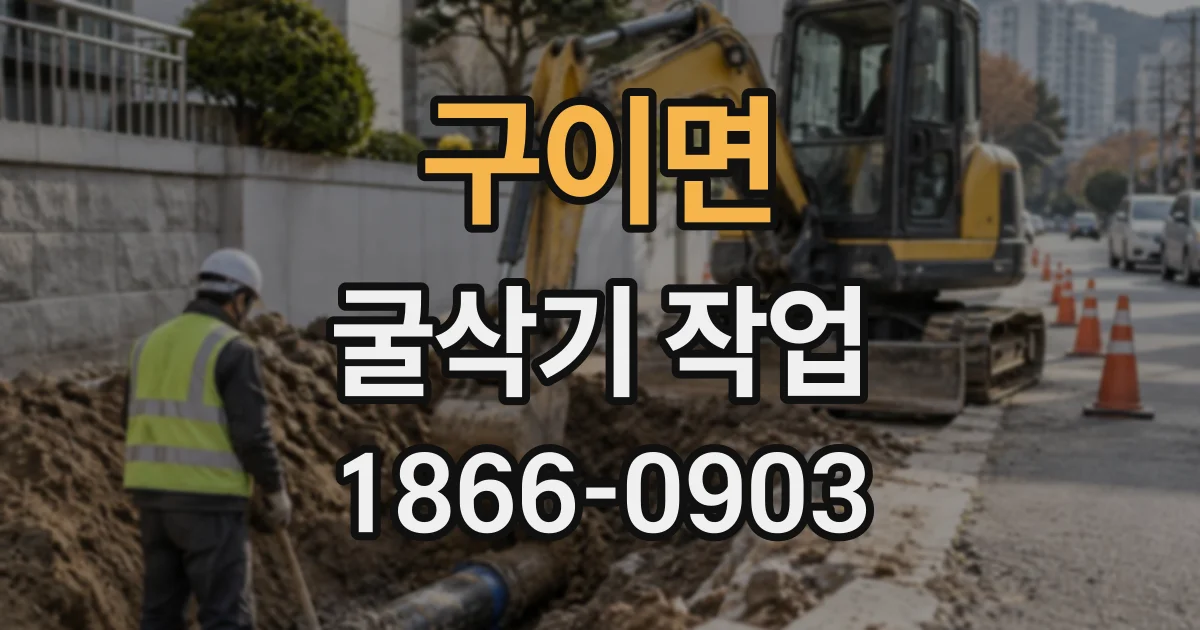 구이면 굴삭기작업