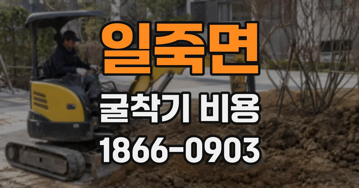 일죽면 굴착기 비용